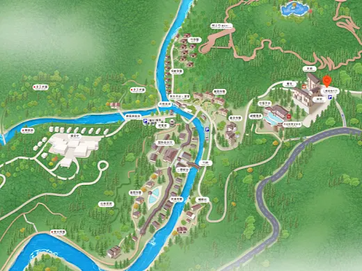 大石桥结合景区手绘地图智慧导览和720全景技术，可以让景区更加“动”起来，为游客提供更加身临其境的导览体验。